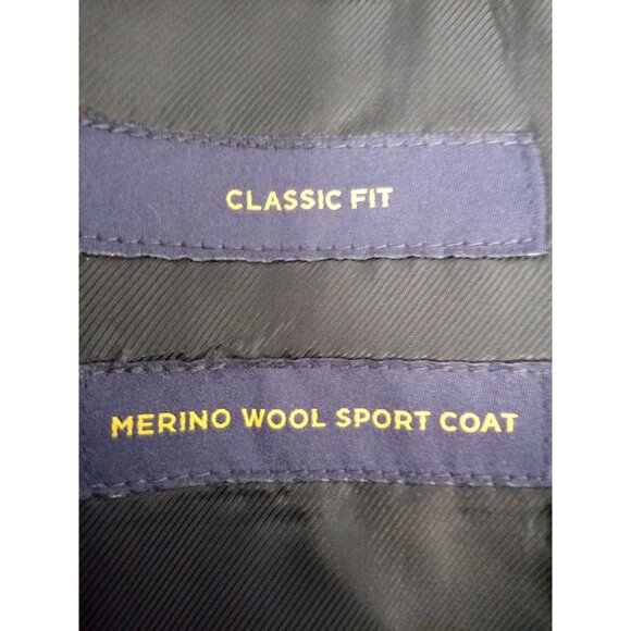 Stafford Men's Merino Wool Black/White Sport Coat Size 52R - Picture 6 of 8